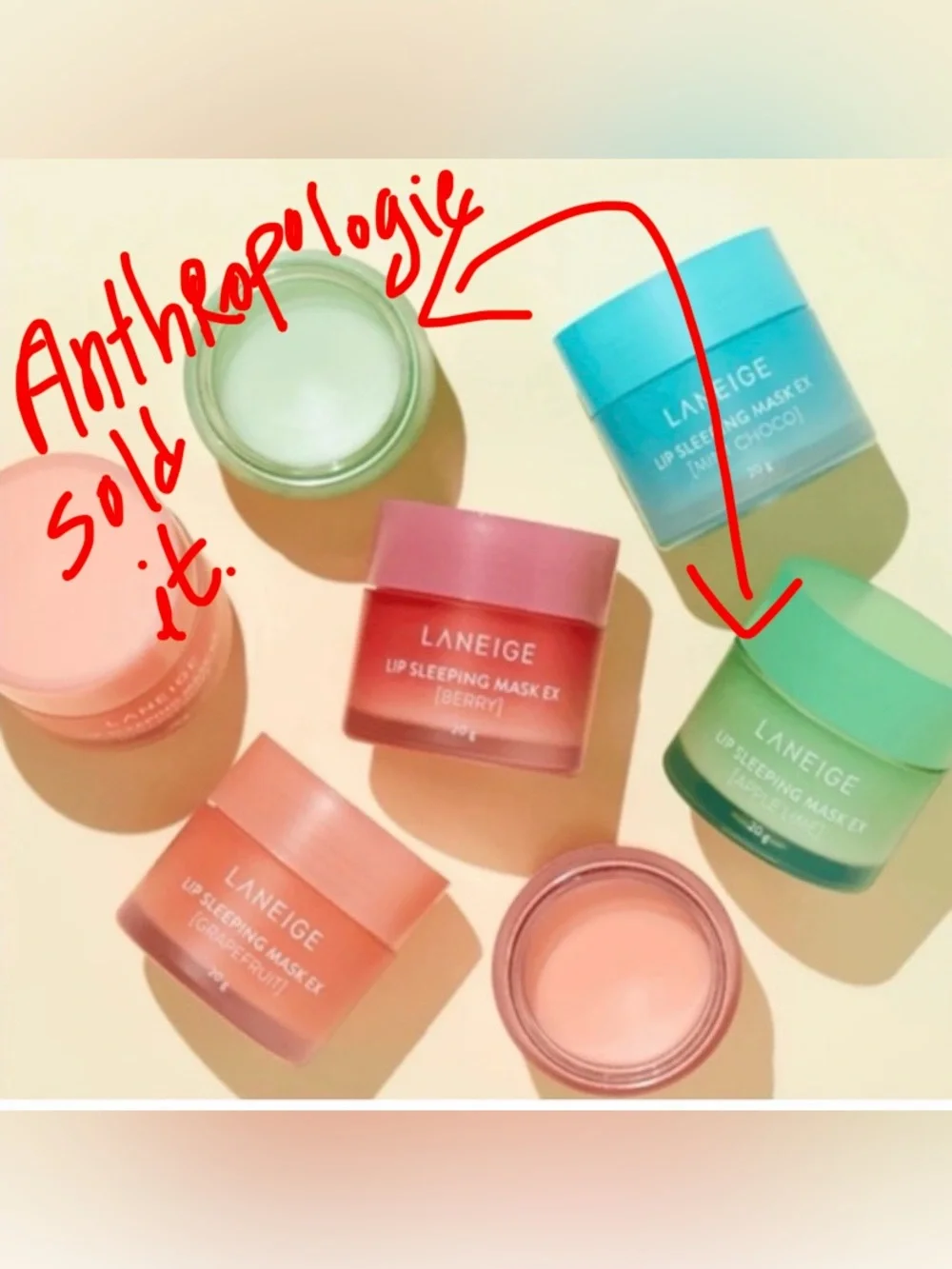 Laneige Lip Sleeping Mask - Apple Lime - a lot left kept sealed